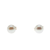 Femininity & Lustre -  Vintage 10K Gold Cultured Saltwater Japanese Akoya Pearl Stud Earrings (VE423)