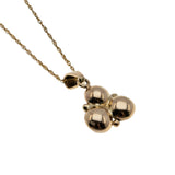 Snowdrops - Vintage 10K Gold Cultured Saltwater Japanese Akoya Pearl 'Bespoke' Pendant & 14K Gold Chain (VP234)