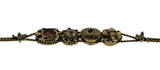 Victorian Revival - Vintage Gold Plated Jewelled Slide Bracelet (VB108)