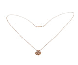 Sweetheart - Estate 14K Rose Gold Engraved Floral Petite Heart Locket Pendant & 14L Rose Gold Filled Chain (EP075)