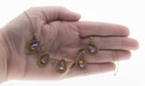 Sparkle & Versatility - Vintage Brass Swarovski Aurora Borealis Crystal Rhinestone Necklace (VN195)