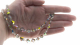 Rainbow Jewel - Vintage Silver Plate Over Brass Austrian Swarovski Aurora Borealis Crystal Necklace (VN196)