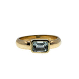 Blue Horizon - Estate European 14K Gold Natural Aquamarine Ring (ER363)