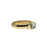 Blue Horizon - Estate European 14K Gold Natural Aquamarine Ring (ER363)