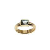 Blue Horizon - Estate European 14K Gold Natural Aquamarine Ring (ER363)