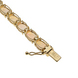 Colour Play - Vintage 14K Gold Natural Opal Classic Tennis Bracelet (VB110)