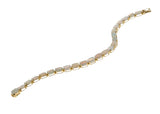 Colour Play - Vintage 14K Gold Natural Opal Classic Tennis Bracelet (VB110)