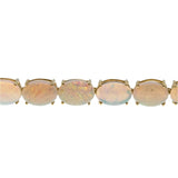 Colour Play - Vintage 14K Gold Natural Opal Classic Tennis Bracelet (VB110)