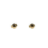 Petite Classics - Vintage 10K Gold Button Ball Stud Earrings (VE429)