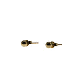 Petite Classics - Vintage 10K Gold Button Ball Stud Earrings (VE429)