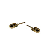 Petite Classics - Vintage 10K Gold Button Ball Stud Earrings (VE429)