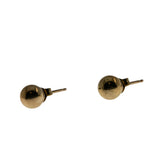 Versatile Classics - Vintage 10K Gold Button Ball Stud Earrings (VE430)