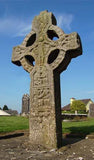 The Duleek Cross - Vintage Irish 9K Gold Celtic Engraved Cross Pendant & Chain (VP313)