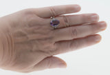 Lilacs & Lace - Estate Sterling Silver Natural Amethyst Floral Filigree Ring (ER247)