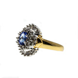 Violet Jewel - Vintage 14K Gold Tanzanite & Diamond Ballerina Ring (VR722)