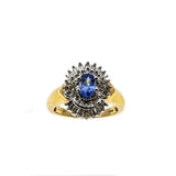 Violet Jewel - Vintage 14K Gold Tanzanite & Diamond Ballerina Ring (VR722)