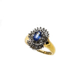 Violet Jewel - Vintage 14K Gold Tanzanite & Diamond Ballerina Ring (VR722)