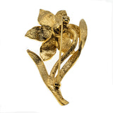 Golden Flower - Vintage Gold Plated Pearl Brooch (VBR179)