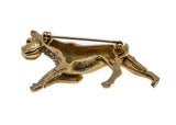 The Boxer - Vintage Marcel Boucher Gold Plated Crystal 'Dog' Brooch (VBR182)