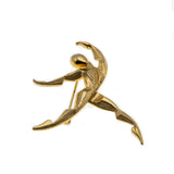 The Dancer - Vintage Marcel Boucher Gold Plated 'Cubist Ballet Dancer 'Brooch (VBR183)