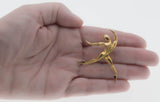 The Dancer - Vintage Marcel Boucher Gold Plated 'Cubist Ballet Dancer 'Brooch (VBR183)