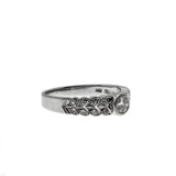 Glistening Leaves - Estate 18K White Gold Diamond Ring (ER261)