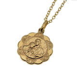 Ricordo Della I' Comunione - Vintage 10K Gold First Communion Medallion Pendant (VP151)