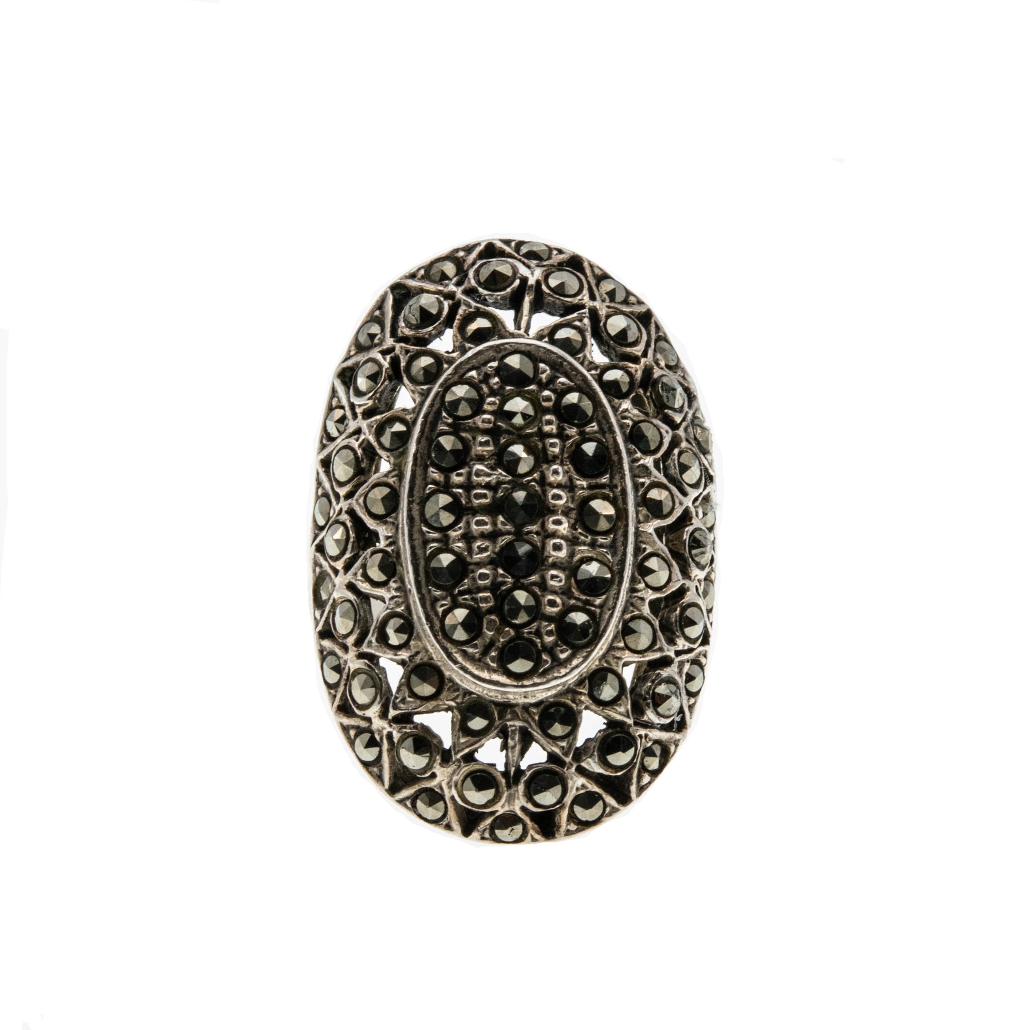 New York Times- Vintage Sterling Silver Rose Cut Marcasite