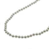 Whiter Than White- Vintage Silver Plate Faux Pearl Strand Necklace (VN143)