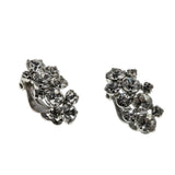 Diamante Classics - Vintage Rhodium Plated Austrian Crystal Rhinestone Clip-On Earrings (VE324)