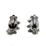 Diamante Classics - Vintage Rhodium Plated Austrian Crystal Rhinestone Clip-On Earrings (VE324)