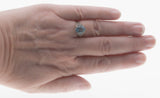 Sea Mist  - Vintage Platinum Aquamarine & Diamond Ring (VR796)