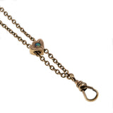 Victoriana - Victorian Gold Filled Opal Heart Slide Chain ( VICN035)