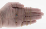 Victoriana - Victorian Gold Filled Opal Heart Slide Chain ( VICN035)