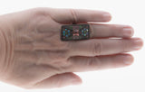 Confetti - Vintage Bronzed Crystal Rhinestone Bow & Flower Ring (VR800)