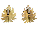 Beauty & Power - Vintage Signed 'CELEBRITY' Oak Leaf Clip-On Earrings (VE345)