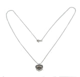 Heart Beat - Vintage 10K White & Rose gold Diamond Heart Trembler Pendant & 14K Chain (VP144)