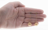 All That Glitters - Vintage 14K Gold Diamond Cut Filigree Sphere Dangle Earrings (VE298)