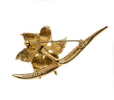 Bonneville  - Vintage Marcel Boucher Gold Plate Cultured Pearl Flower Brooch (VBR156)