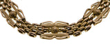 Day In London - Victorian 9K Gold Engraved Padlock Fancy Link Gate Bracelet (VICB025)