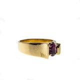 Ruby Sophistication - Vintage 14K Gold Natural Ruby Bespoke Ring (VR696)