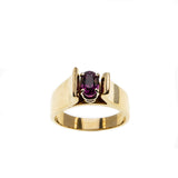 Ruby Sophistication - Vintage 14K Gold Natural Ruby Bespoke Ring (VR696)