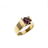 Ruby Sophistication - Vintage 14K Gold Natural Ruby Bespoke Ring (VR696)