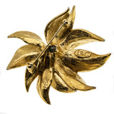 Magnolia - Vintage Marcel Boucher Le Couturier Gold Plate White Enamel Flower Brooch (VBR162)