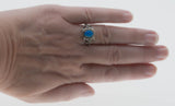 Peacock's Pride - Estate Sterling Silver Blue Opal Ring (ER241)