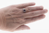 Violet Jewel - Estate Sterling Silver Amethyst Filigree Ring (ER243)