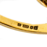 Goblet Of Wine - Vintage English 9K Gold Garnet Coronet Ring  (VR709)