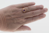 Wisteria - Vintage Victorian Revival 10K Rose Gold Amethyst Ornate Ring (VR711)