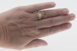 Luminous - Vintage 10K Gold Cultured Pearl & Diamond Ring (VR712)
