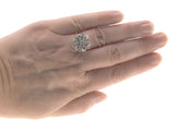 Whirlwind - Art Deco Palladium Diamond Cluster Cocktail Ring (ADR184)
